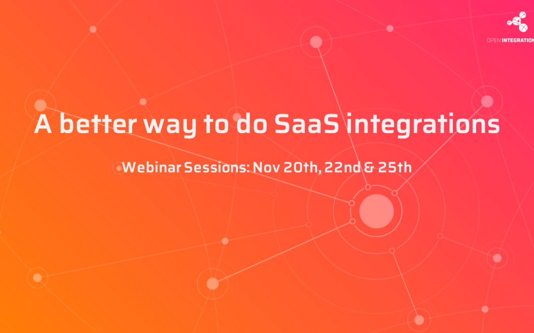 November Webinars: A better way to do SaaS integrations.